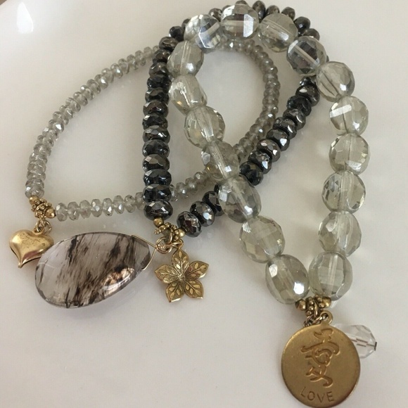 Danielle Stevens Set 3 Stone & Crystal Bracelets - Picture 8 of 8